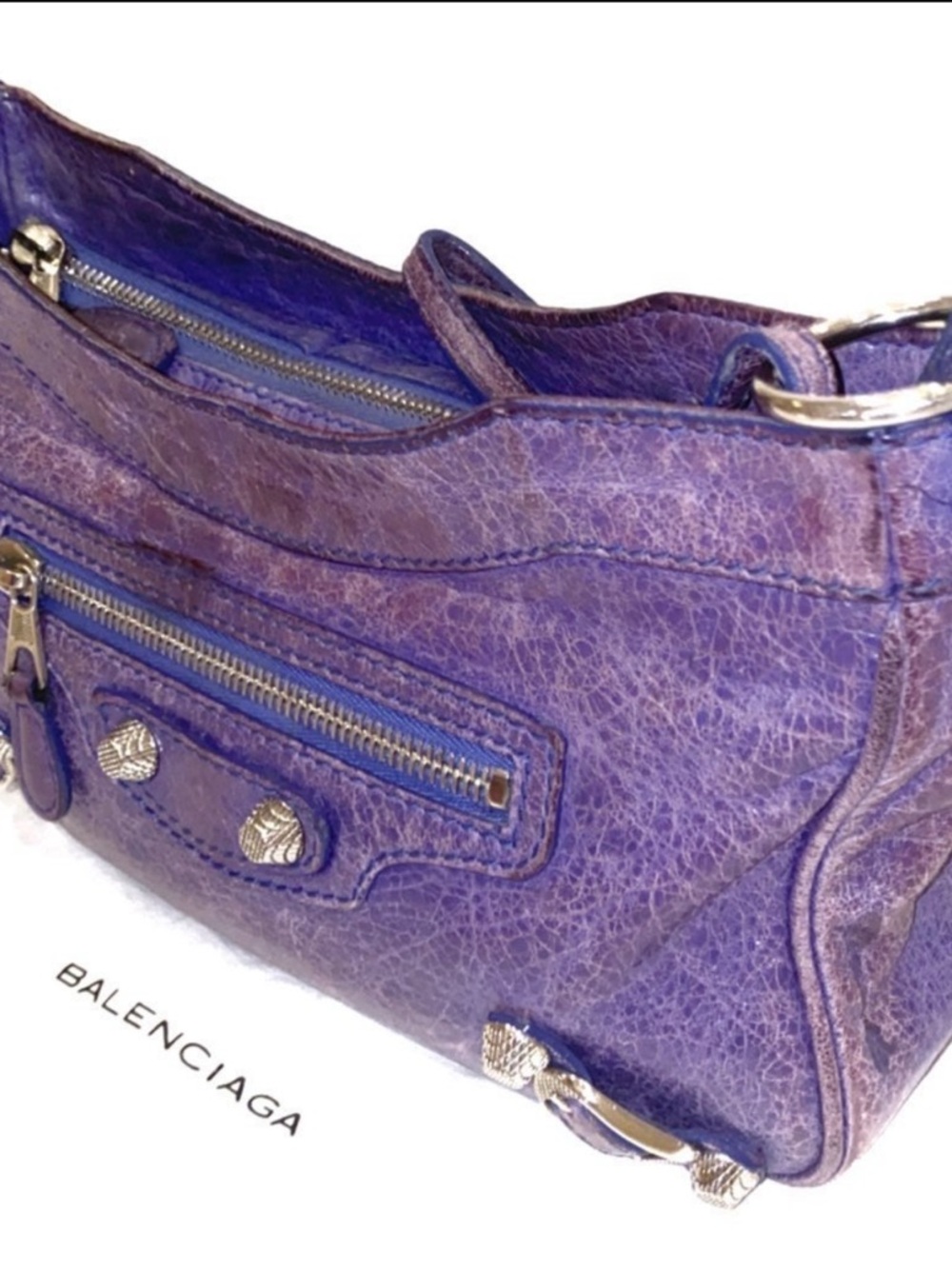 Balenciaga Motocross Classic Hip Crossbody - Purple- PreOwned - Picture 5 of 12